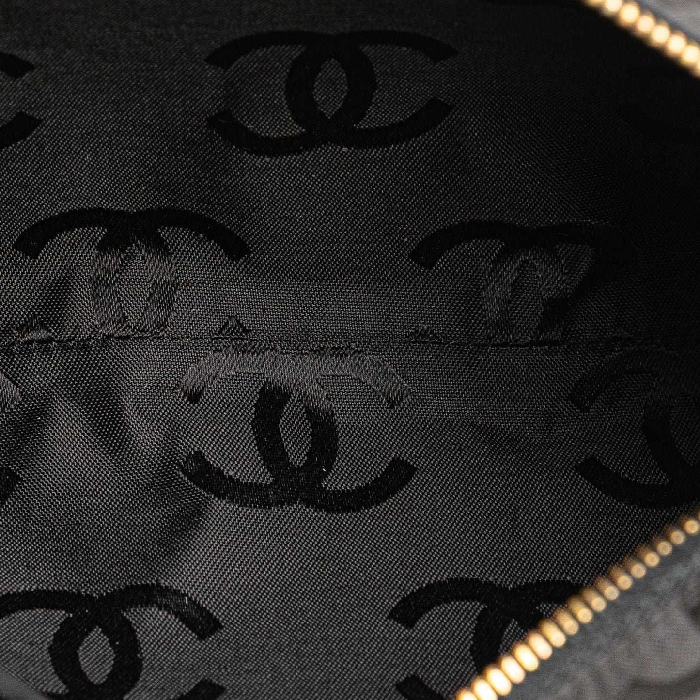 Black Chanel CC Chevron Lambskin Camera Shoulder Bag