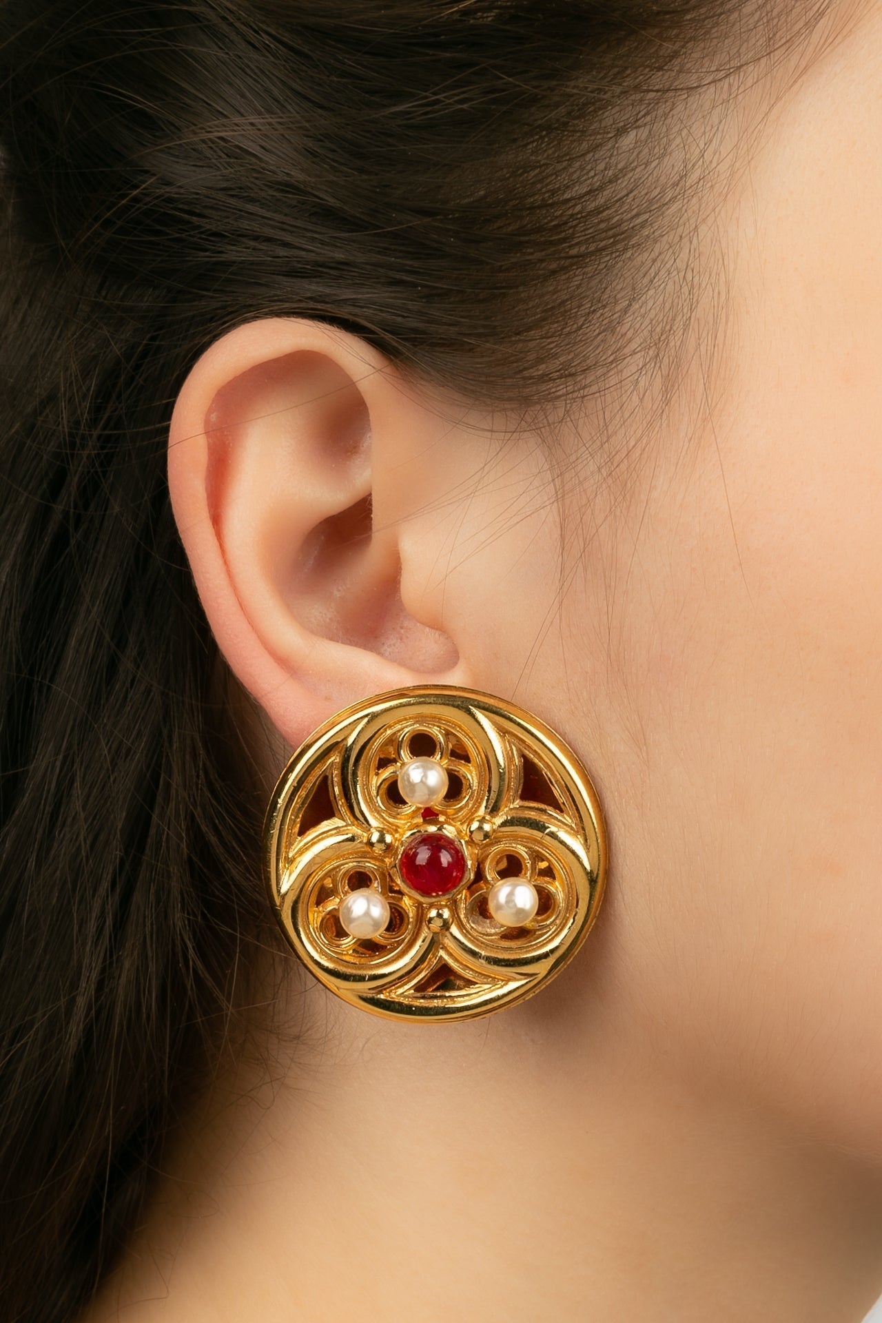 Boucles d'oreilles Chanel Automne 1989