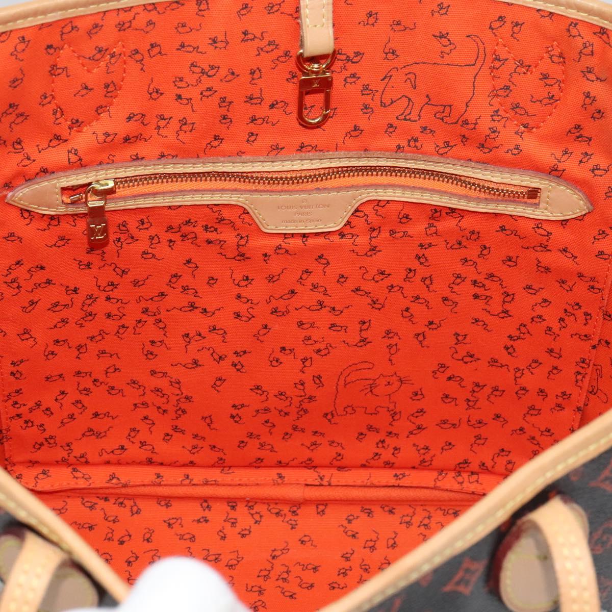 Louis Vuitton Neverfull Mm Black Canvas Tote Bag ()