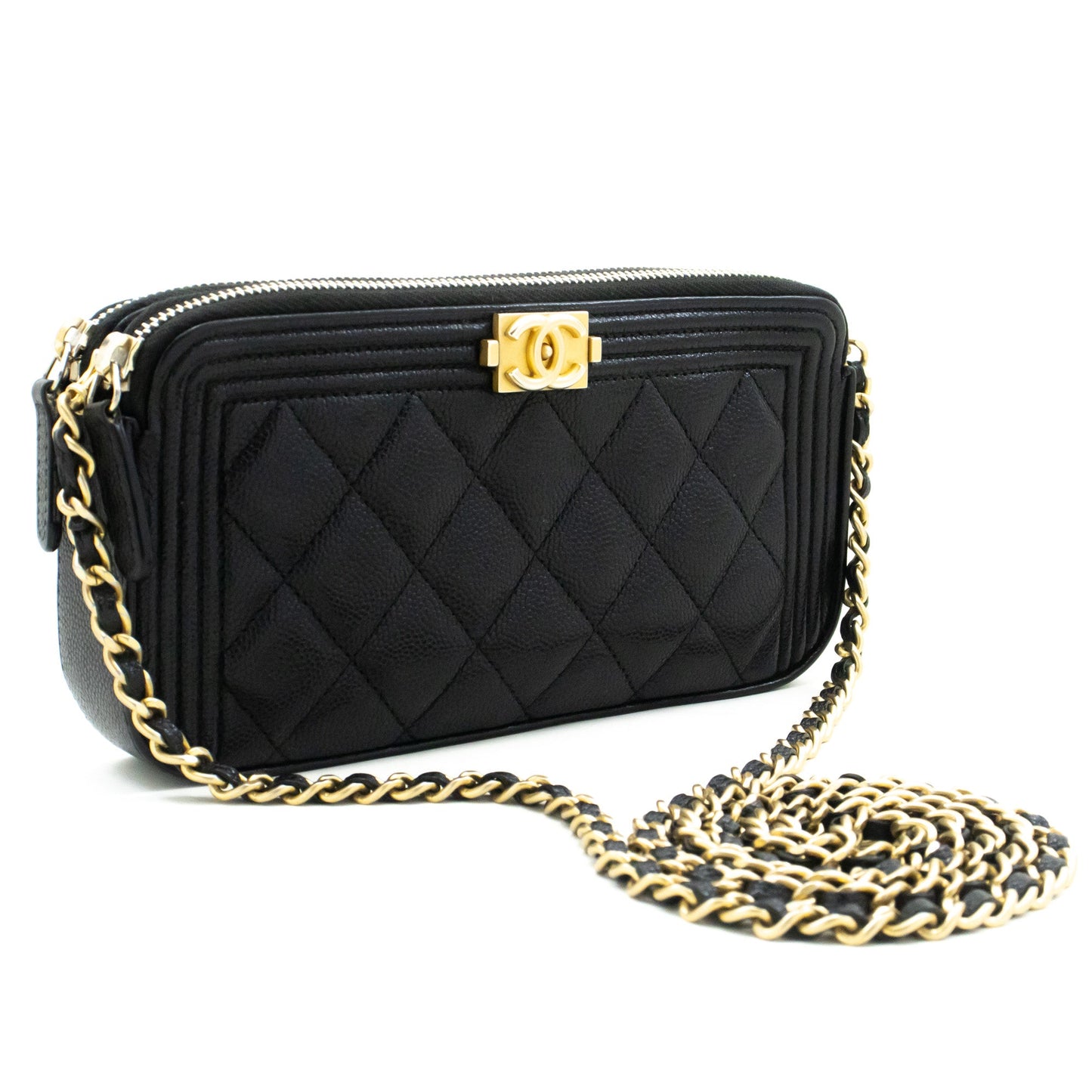 Chanel Wallet On Chain Black Leather Shoulder Bag ()