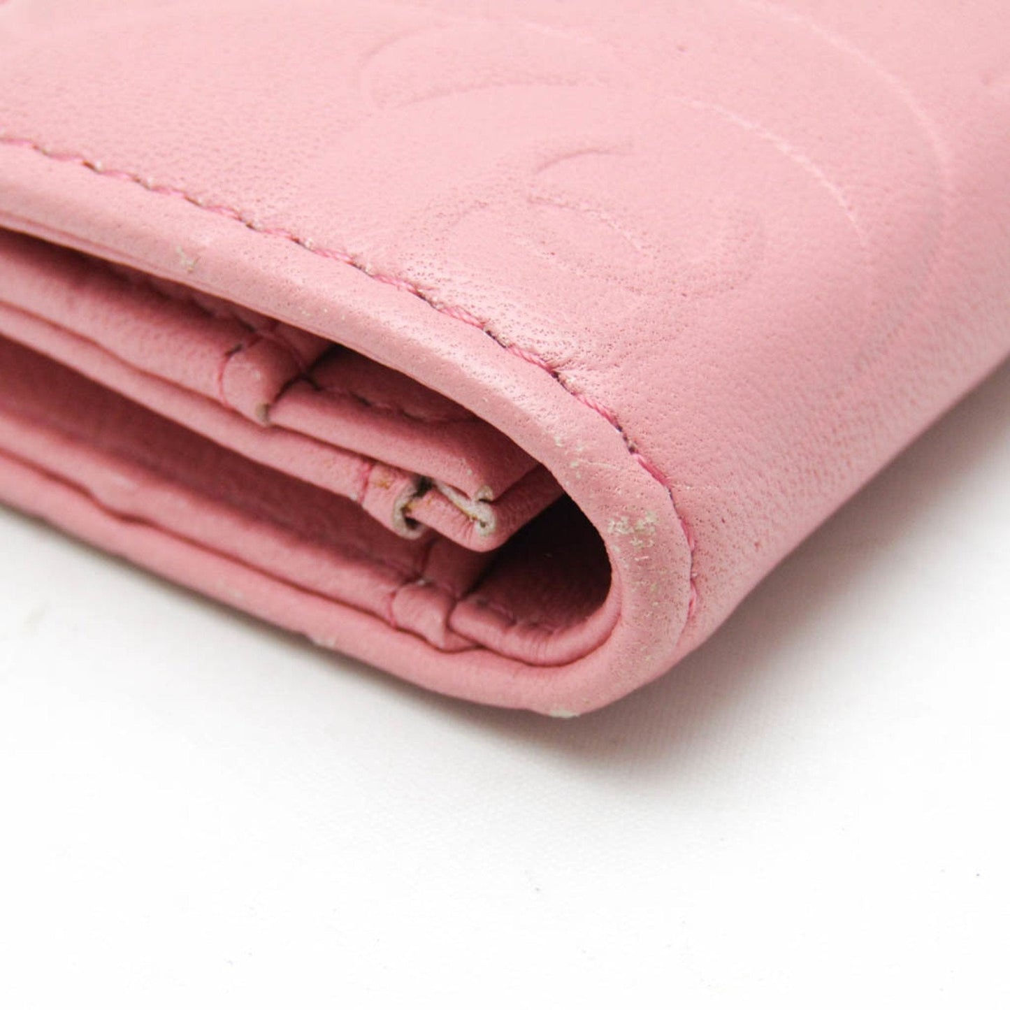 Chanel Camellia Pink Leather Wallet ()