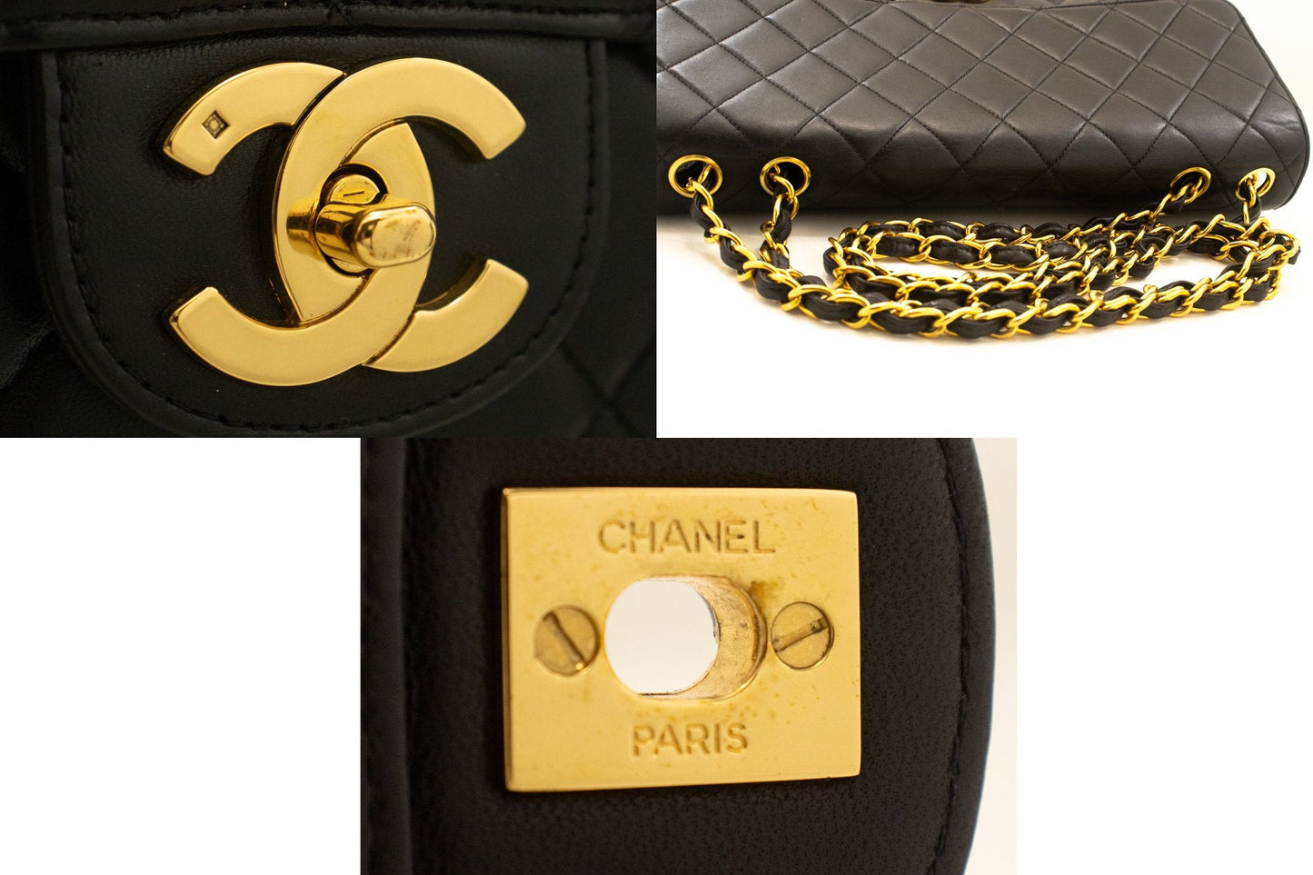 Chanel Black Leather Shoulder Bag ()