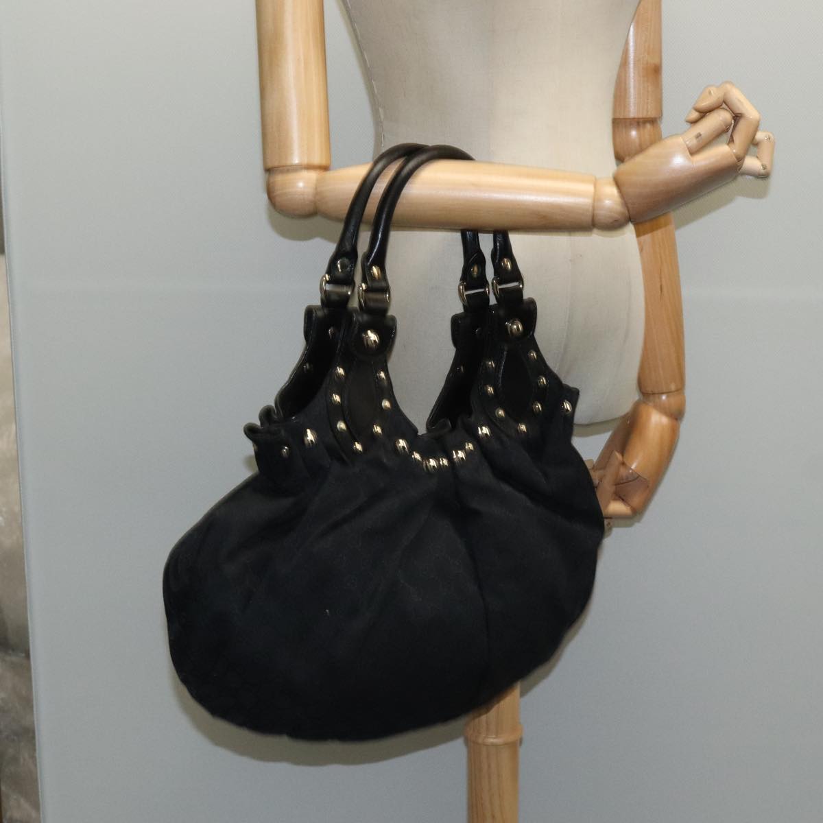 Gucci Black Canvas Handbag ()