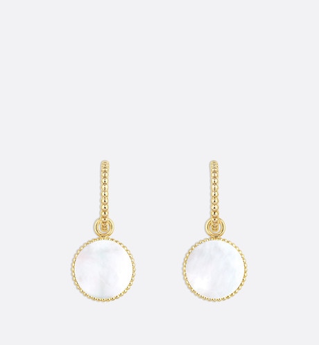 Rose des Vents Earrings • Yellow Gold, Diamonds and Mother-of-pearl