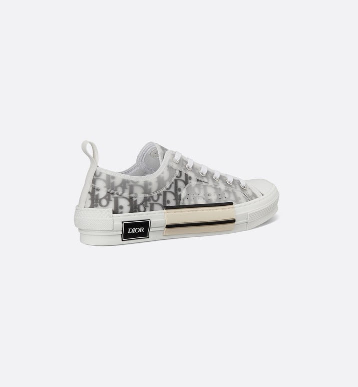 B23 Low-Top Sneaker • White and Black Dior Oblique Canvas