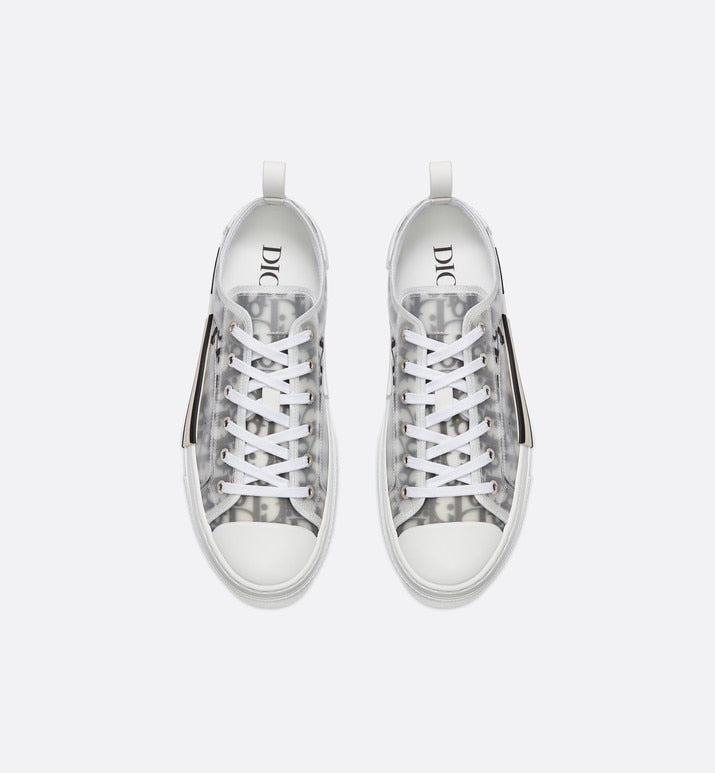 B23 Low-Top Sneaker • White and Black Dior Oblique Canvas