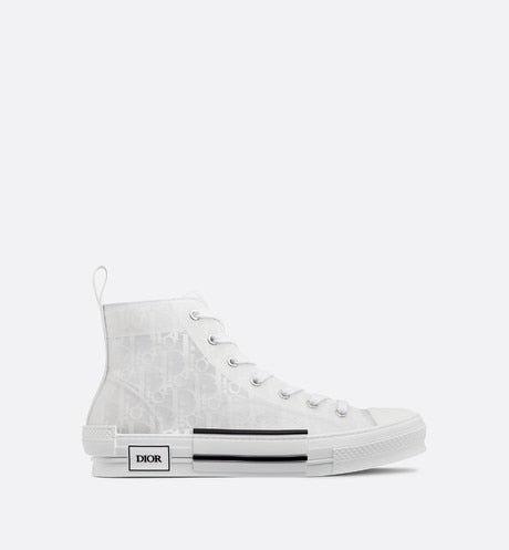 B23 High-Top Sneaker • White Dior Oblique Canvas