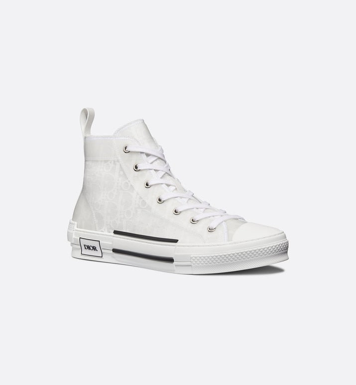 B23 High-Top Sneaker • White Dior Oblique Canvas