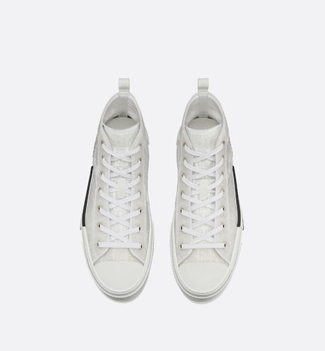 B23 High-Top Sneaker • White Dior Oblique Canvas
