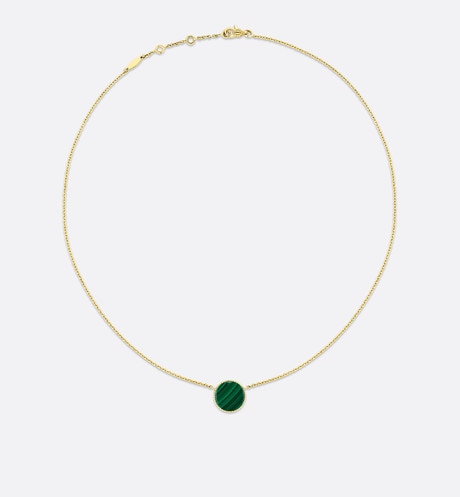 Rose des Vents Necklace • Yellow Gold, Diamond and Malachite