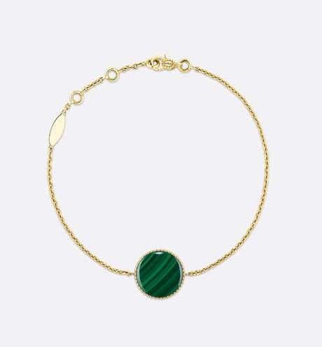 Rose des Vents Bracelet • Yellow Gold, Diamond and Malachite