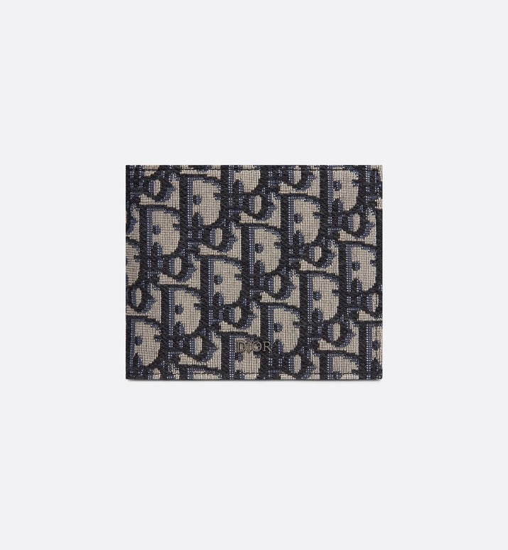 Wallet • Beige and Black Dior Oblique Jacquard