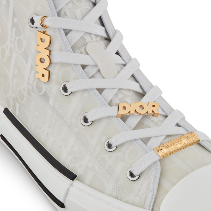 B23 High-Top Sneaker • White Dior Oblique Canvas
