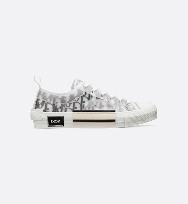 B23 Low-Top Sneaker • White and Black Dior Oblique Canvas