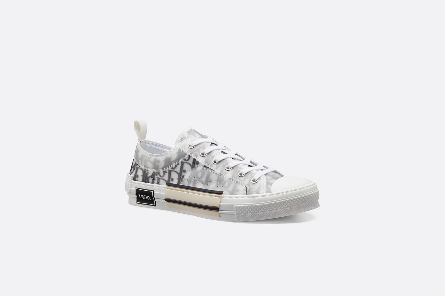 B23 Low-Top Sneaker • White and Black Dior Oblique Canvas