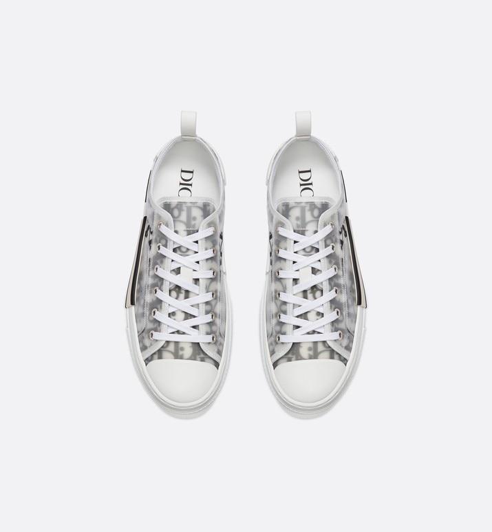 B23 Low-Top Sneaker • White and Black Dior Oblique Canvas