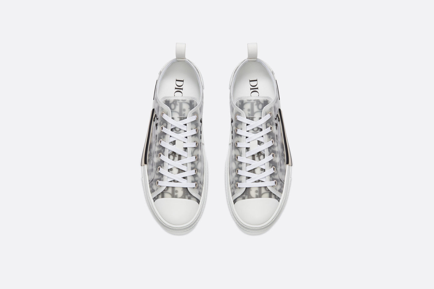 B23 Low-Top Sneaker • White and Black Dior Oblique Canvas