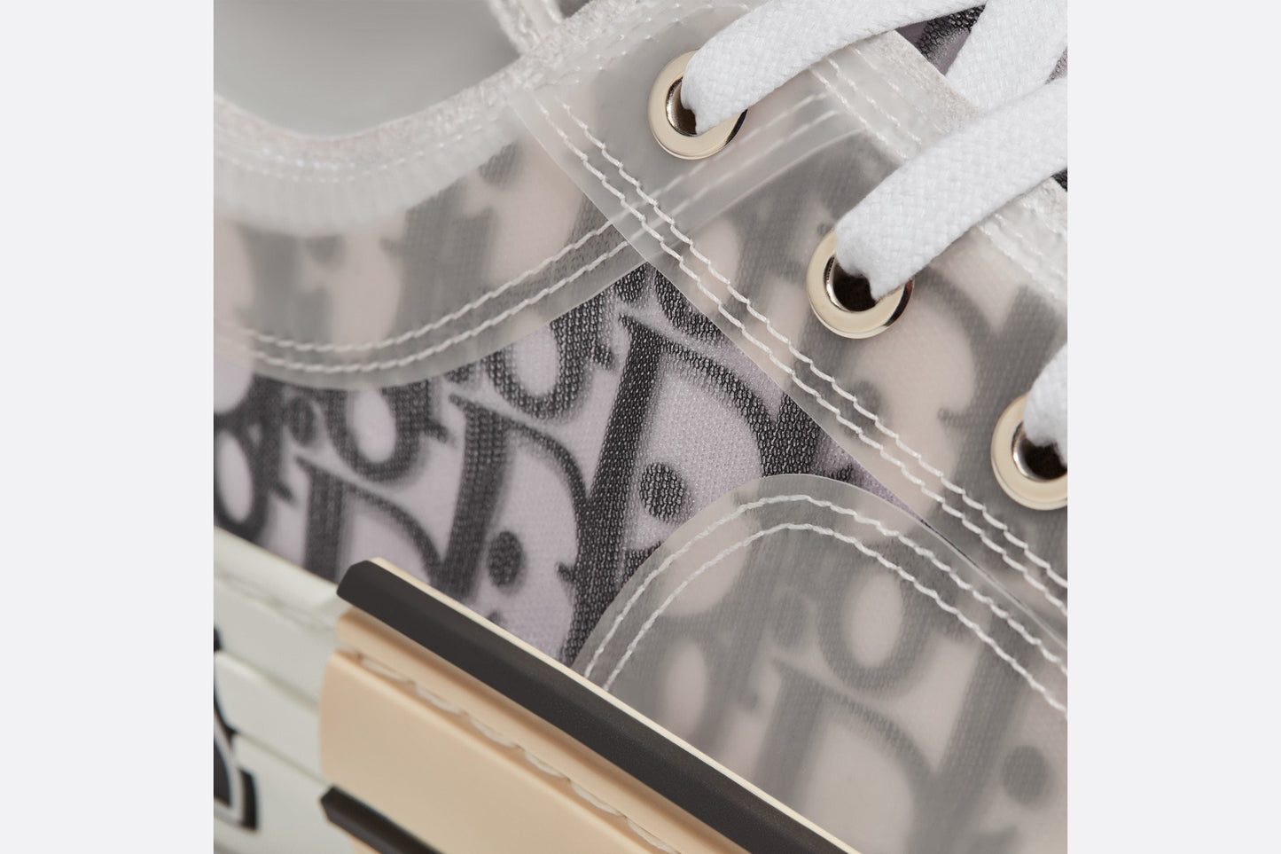 B23 Low-Top Sneaker • White and Black Dior Oblique Canvas