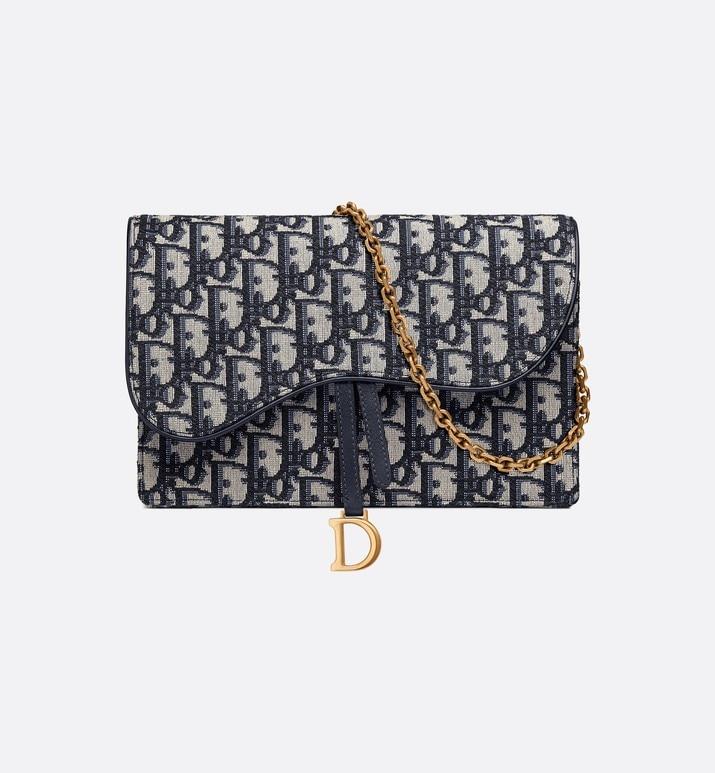 Saddle Pouch • Blue Dior Oblique Jacquard