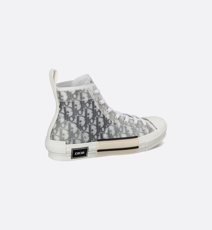 B23 High-Top Sneaker • White and Black Dior Oblique Canvas