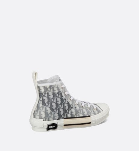 B23 High-Top Sneaker • White and Black Dior Oblique Canvas