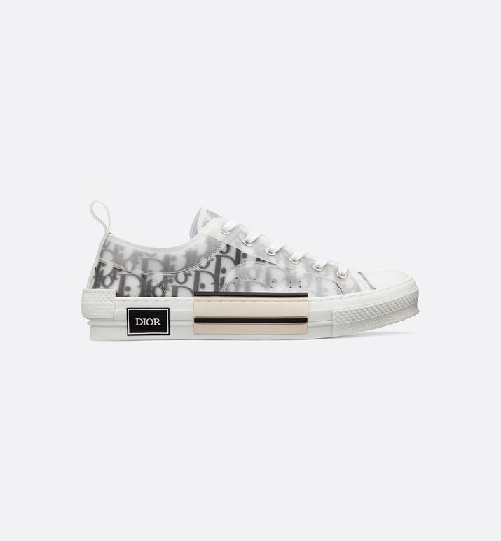 B23 Low-Top Sneaker • White and Black Dior Oblique Canvas