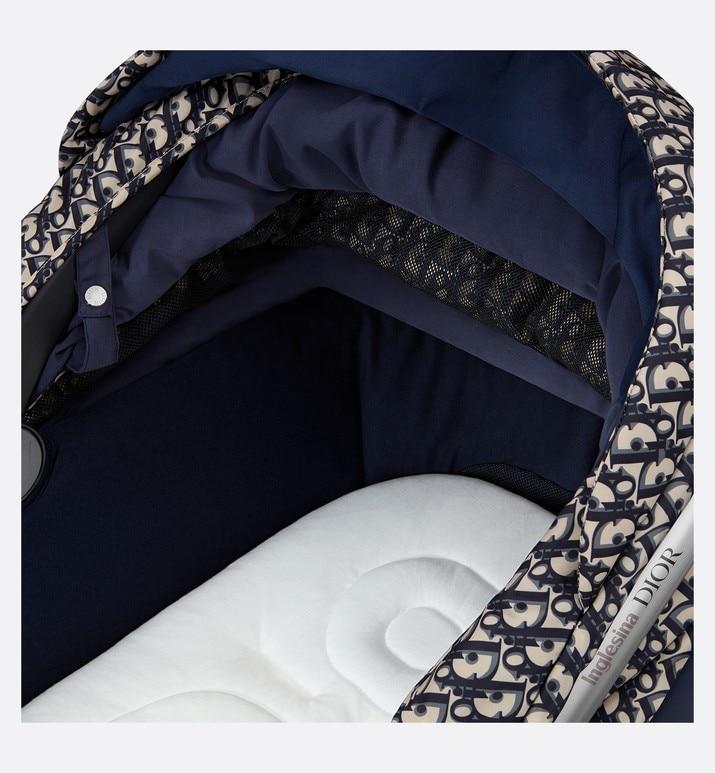 Bassinet and Stroller Combo • Blue and Beige Water-Repellent Canvas with Dior Oblique Print