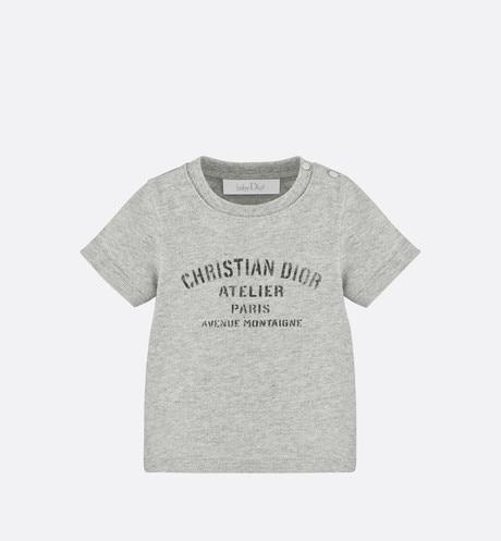 'Christian Dior Atelier' T-Shirt • Light Gray Cotton Jersey