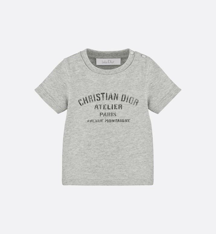 'Christian Dior Atelier' T-Shirt • Light Gray Cotton Jersey
