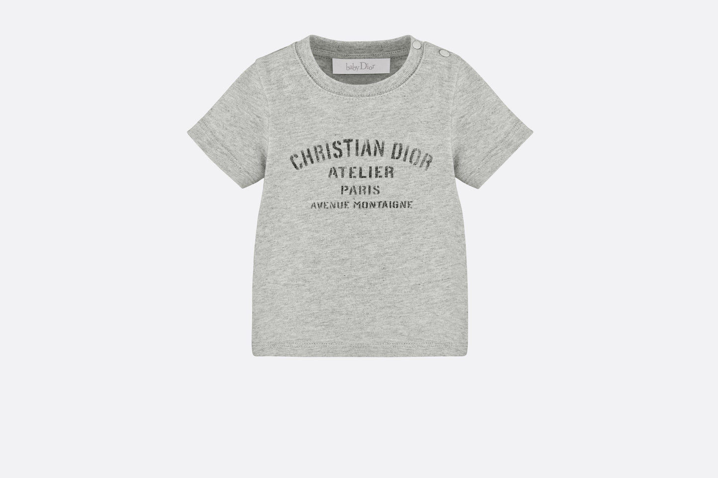 'Christian Dior Atelier' T-Shirt • Light Gray Cotton Jersey