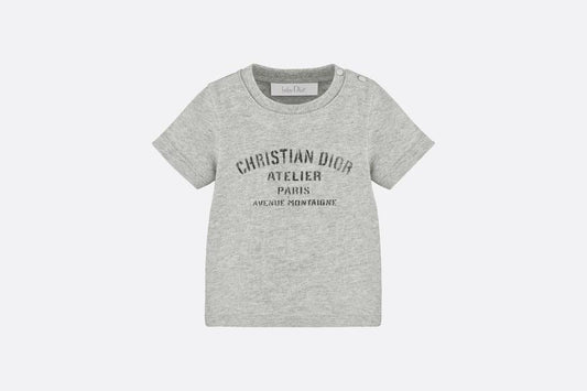 'Christian Dior Atelier' T-Shirt • Light Gray Cotton Jersey