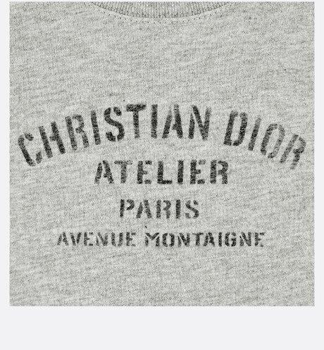 'Christian Dior Atelier' T-Shirt • Light Gray Cotton Jersey