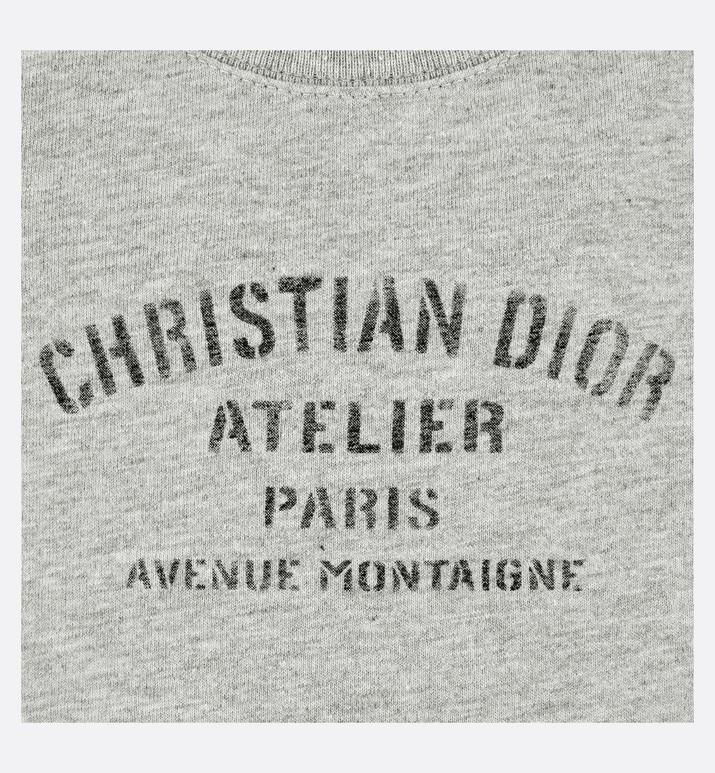 'Christian Dior Atelier' T-Shirt • Light Gray Cotton Jersey