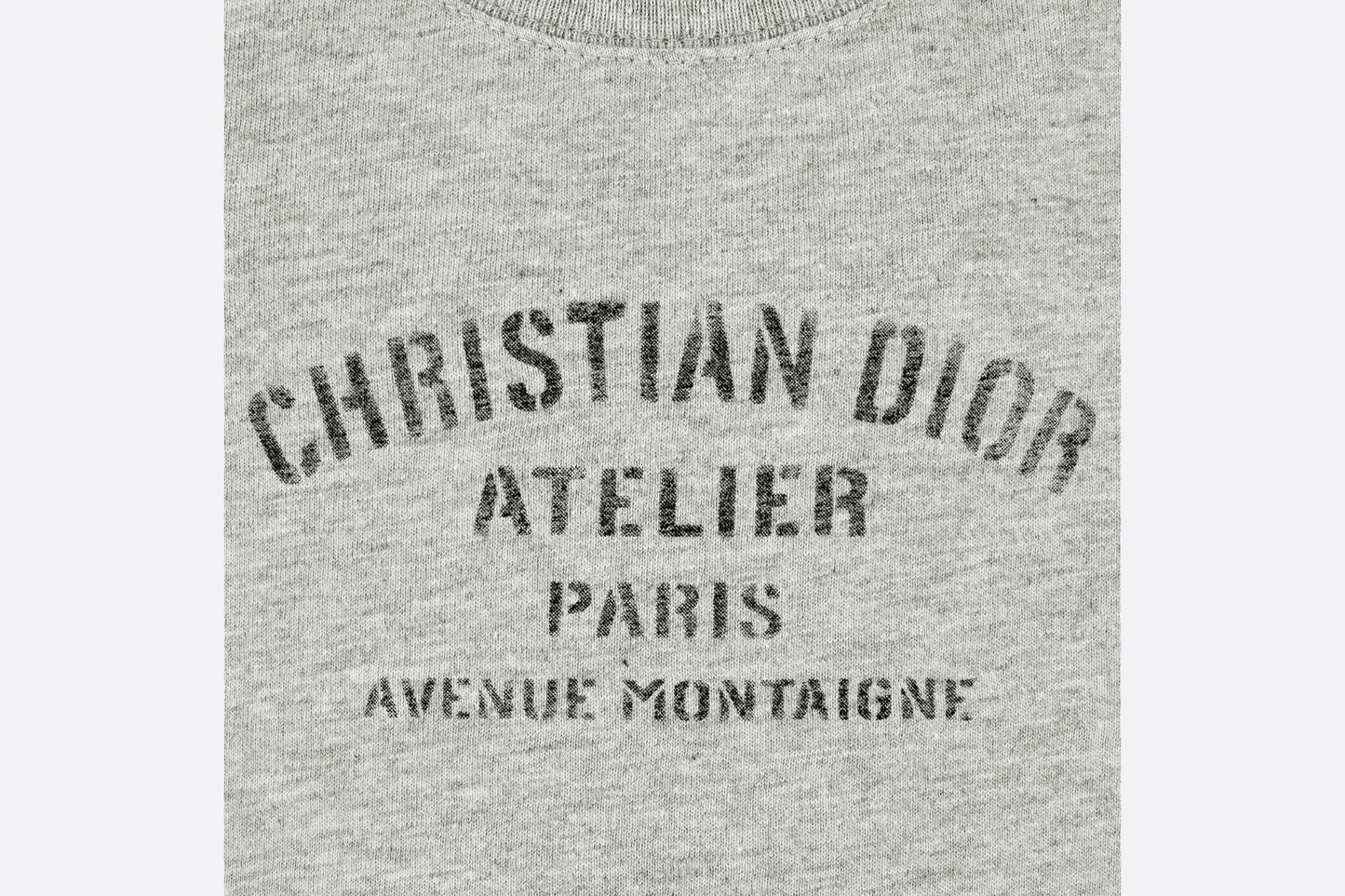 'Christian Dior Atelier' T-Shirt • Light Gray Cotton Jersey