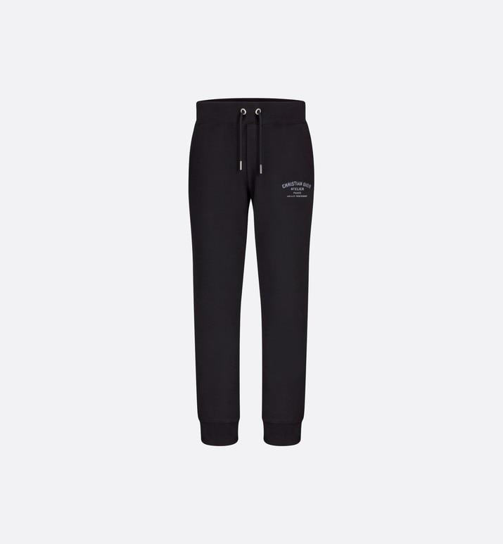 'Christian Dior Atelier' Track Pants • Black Cotton Fleece