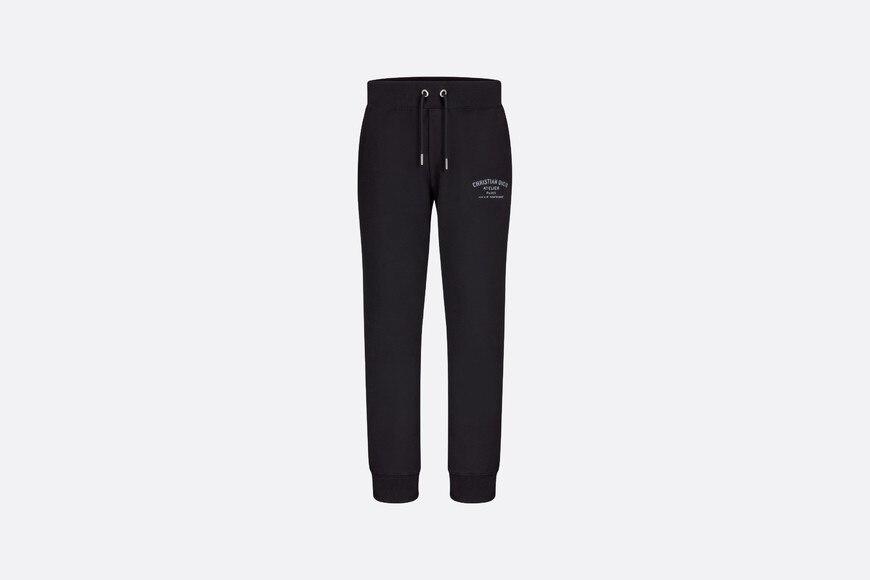 'Christian Dior Atelier' Track Pants • Black Cotton Fleece
