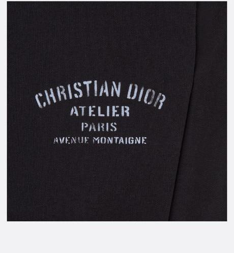 'Christian Dior Atelier' Track Pants • Black Cotton Fleece