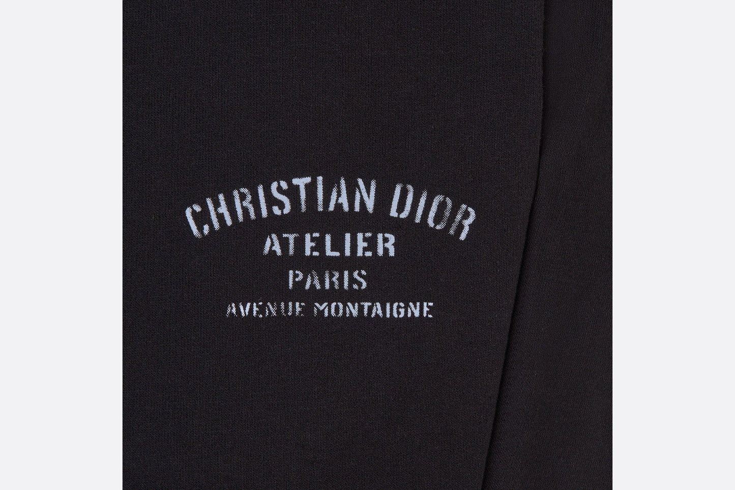 'Christian Dior Atelier' Track Pants • Black Cotton Fleece