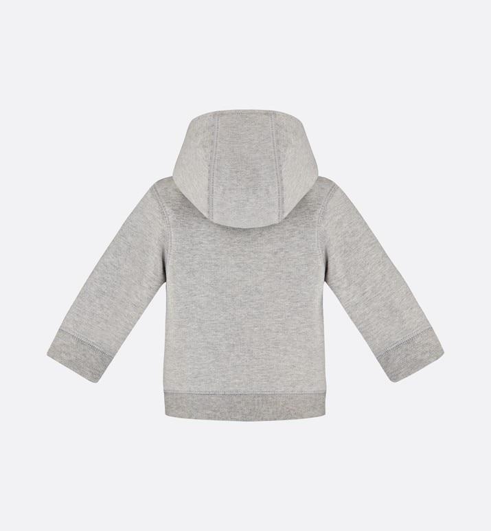 'Christian Dior Atelier' Zipped Hooded Sweatshirt • Light Gray Cotton Fleece