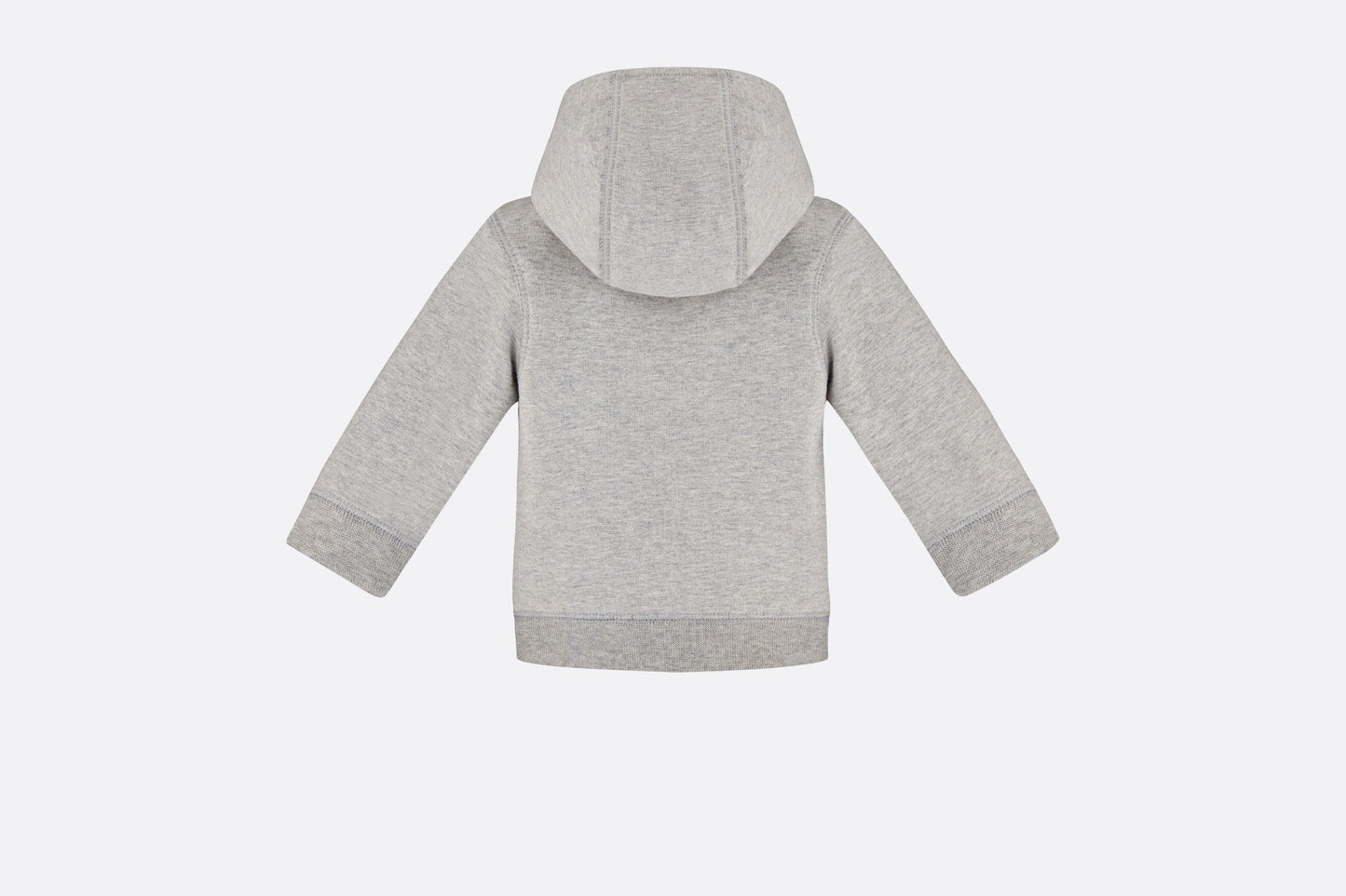 'Christian Dior Atelier' Zipped Hooded Sweatshirt • Light Gray Cotton Fleece