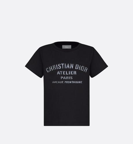 'Christian Dior Atelier' T-Shirt • Black Cotton Jersey