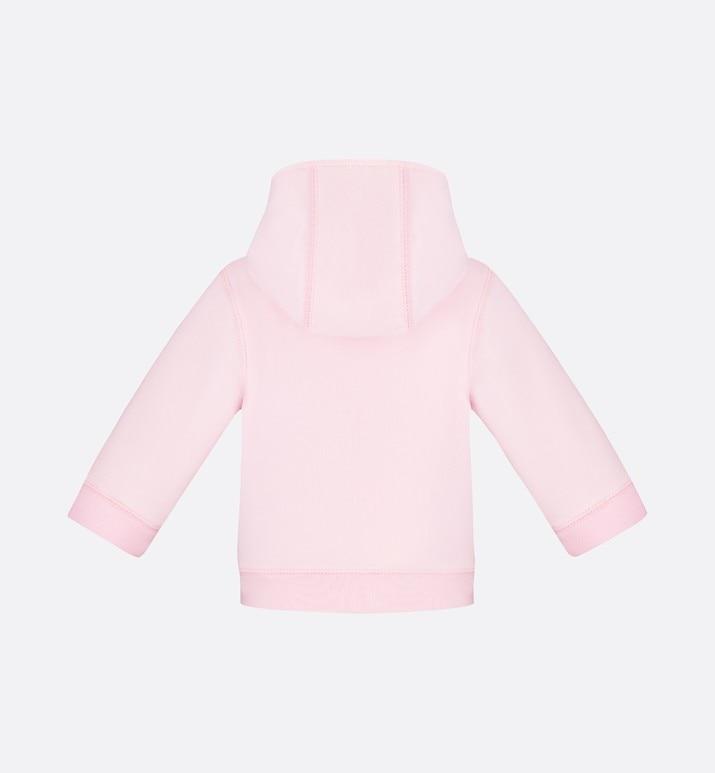 'Christian Dior Atelier' Zipped Hooded Sweatshirt • Pale Pink Cotton Fleece