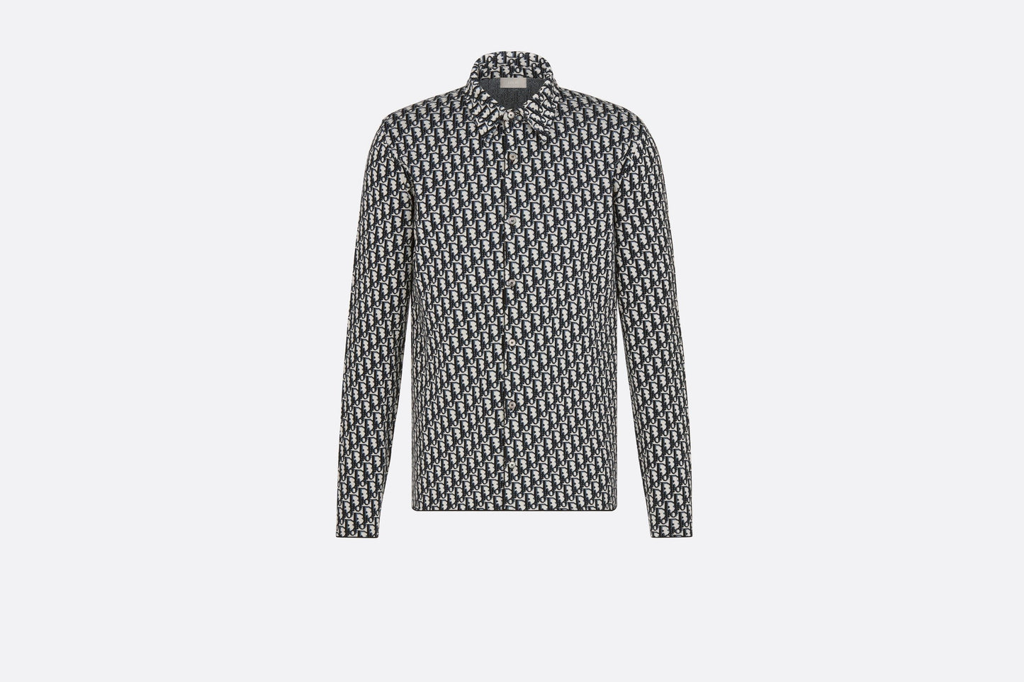 Dior Oblique Overshirt • Beige and Navy Blue Cotton Knit