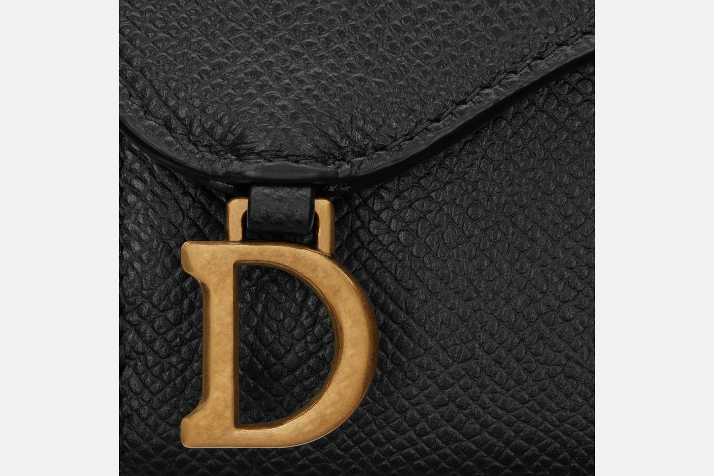 Saddle Lotus Wallet • Black Grained Calfskin