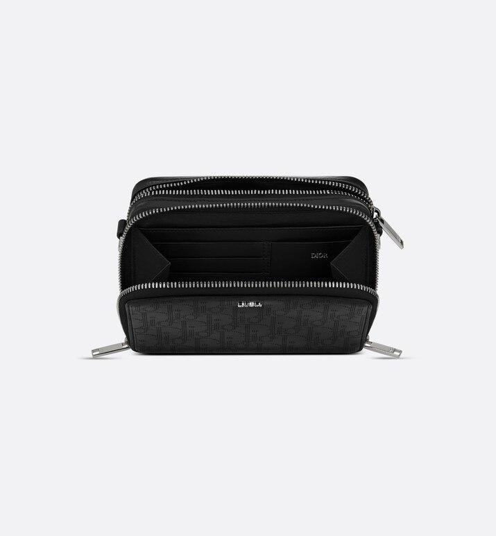 Messenger Pouch • Black Dior Oblique Galaxy Leather