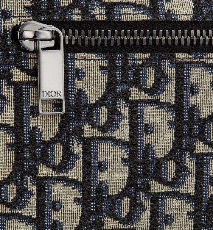 Pouch • Beige and Black Dior Oblique Jacquard