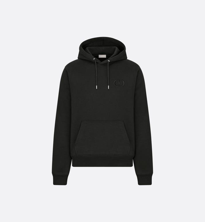 'CD Icon' Hooded Sweatshirt • Black Cotton Fleece