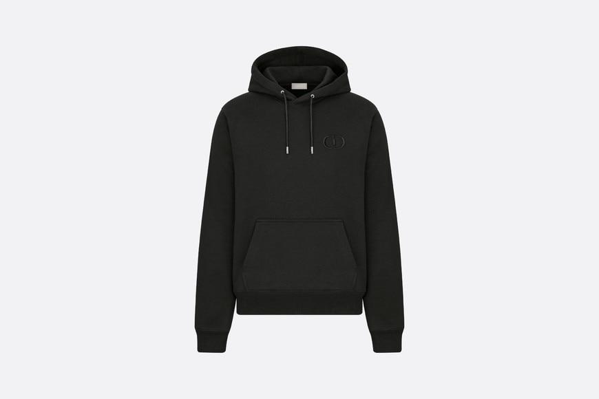 'CD Icon' Hooded Sweatshirt • Black Cotton Fleece
