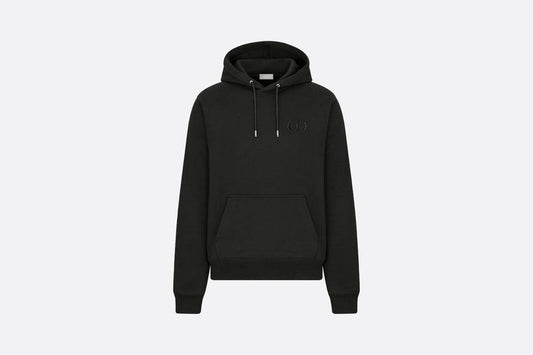 'CD Icon' Hooded Sweatshirt • Black Cotton Fleece
