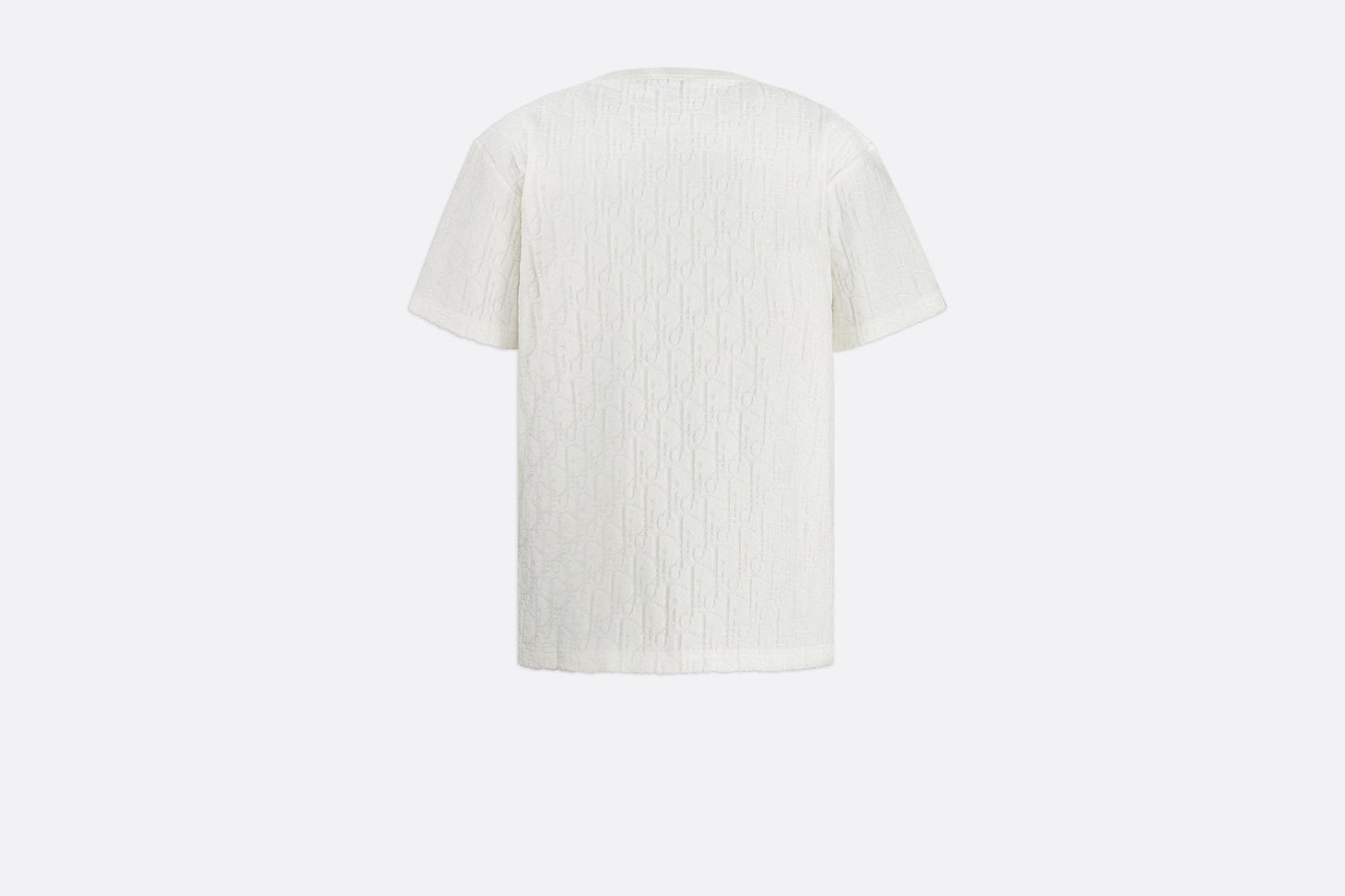 Oversized Dior Oblique T-Shirt • Off-White Terry Cotton Jacquard